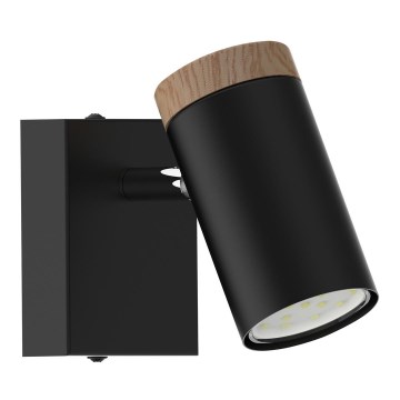 Zidno reflektorsko svetlo LAGOS 1xGU10/15W/230V crno/braon