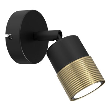 Zidno spot svetlo MIZU 1xGU10/8W/230V crna/mesing