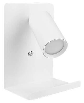 Zidno spot svetlo sa policom i USB punjačem 1xGU10/35W/230V bela