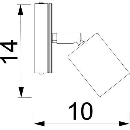 Zidno spot svetlo TULON 1xGU10/8W/230V belo/hrast
