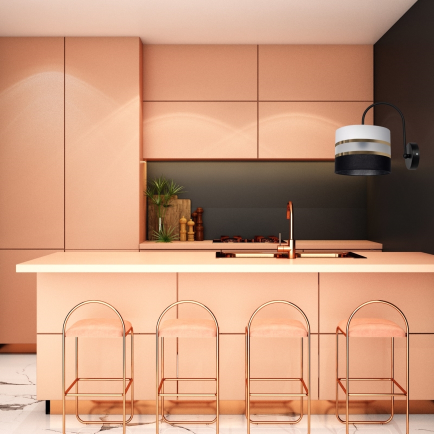 Zidno svetlo CORAL 1xE27/60W/230V crno