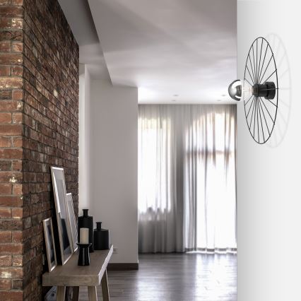 Zidno svetlo MONTANA 1xE27/15W/230V prečnik 45 cm crno