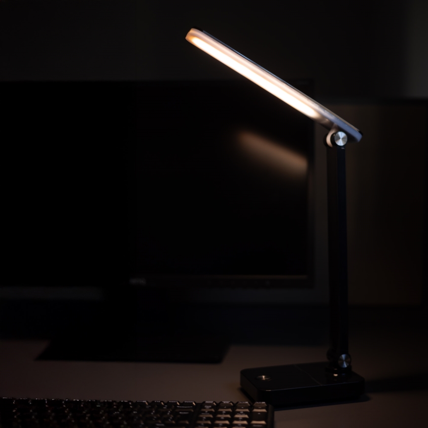 Zuma Line - LED punjiva stona lampa LED/8W/1200 mAh 3000/4500/6000K CRI 90 crna