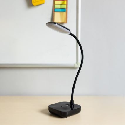 Zuma Line - punjiva stona LED lampa, 7 W, 1200 mAh, 3000/4500/6000 K, crna
