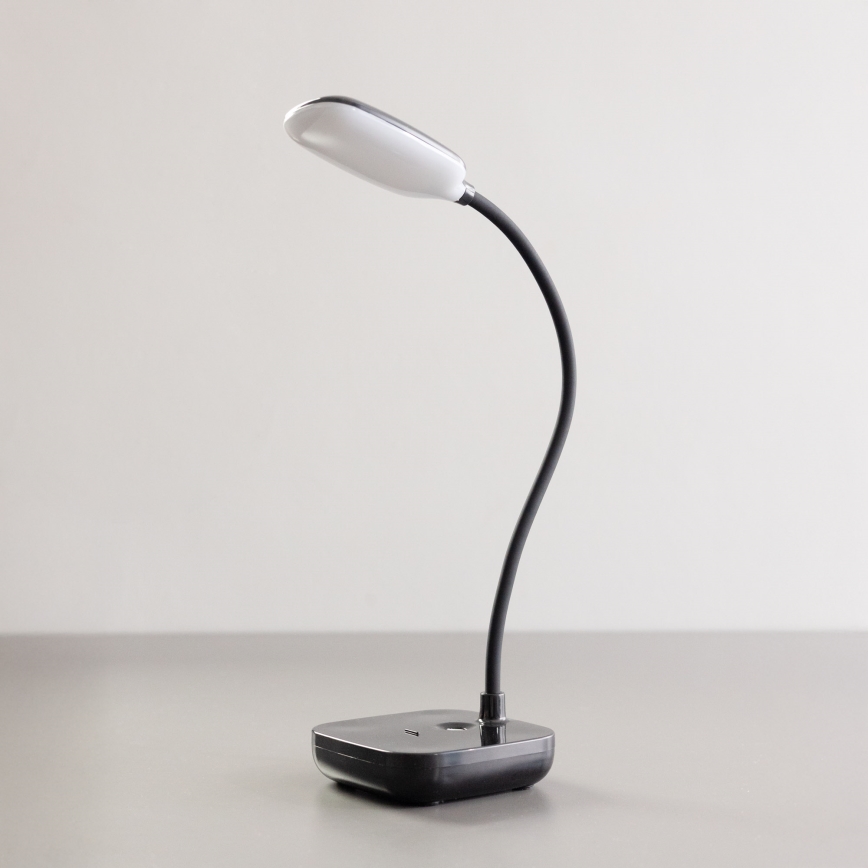 Zuma Line - punjiva stona LED lampa, 7 W, 1200 mAh, 3000/4500/6000 K, crna