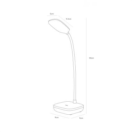 Zuma Line - punjiva stona LED lampa, 7 W, 1200 mAh, 3000/4500/6000 K, crna