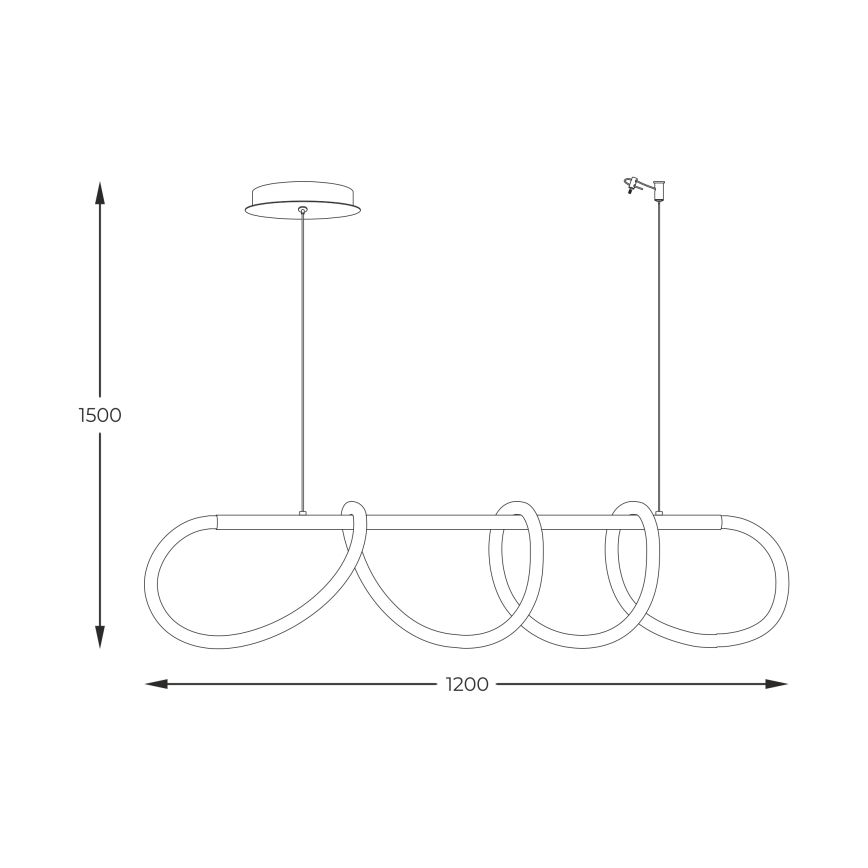 Zuma Line - LED luster na sajli LED/45W/230V 3000/4000/6000K zlatna