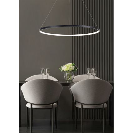 Zuma Line - LED luster na sajli LED/28W/230V 3000/4000/6000K, prečnik 60 cm, crna