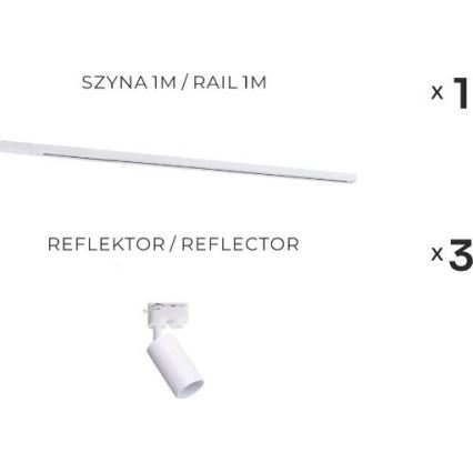 Zuma Line - Spot svetiljka za šinski sistem 3xGU10/35W/230V bela