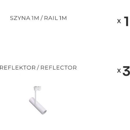 Zuma Line - Beli reflektor za šinski sistem 3xGU10/35W/230V