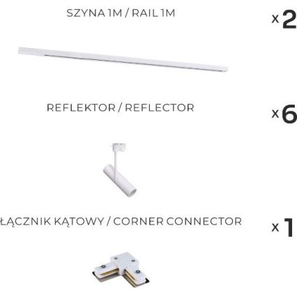 Zuma Line - Reflektorsko svetlo za šinski sistem 6xGU10/35W/230V belo