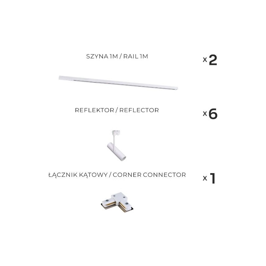 Zuma Line - Reflektorsko svetlo za šinski sistem 6xGU10/35W/230V belo