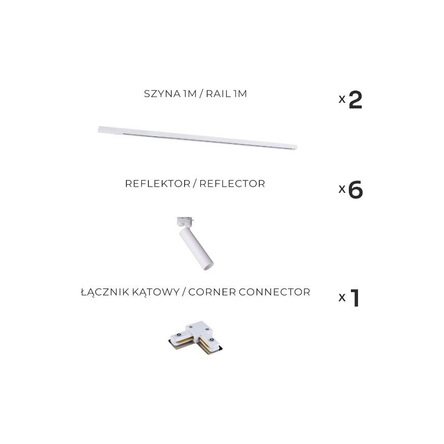 Zuma Line - Spot svetiljka za šinski sistem 6xGU10/35W/230V bela