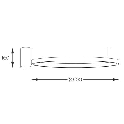 Zuma Line - LED stropno svetlo LED/32W/230V 3000/4000/6000K prečnik 60 cm crno