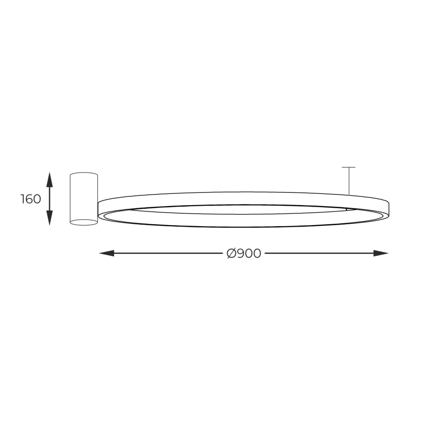 Zuma Line - LED stropno svetlo LED/40W/230V 3000/4000/6000K prečnik 90 cm crna