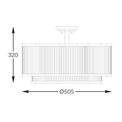 Zuma Line - Luster na šipci 6xE14/60W/230V crna