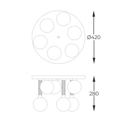 Zuma Line - Plafonski luster 6xG9/6W/230V mesing