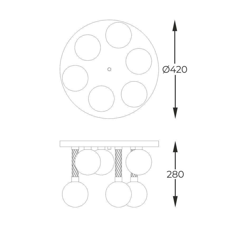 Zuma Line - Plafonski luster 6xG9/6W/230V mesing