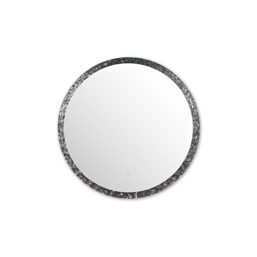 Zuma Line - LED kupatilsko zidno ogledalo sa LED pozadinskim osvetljenjem, 24 W, 230 V, 3000/4000/6000 K, prečnik 60 cm, IP44, sjajni hrom
