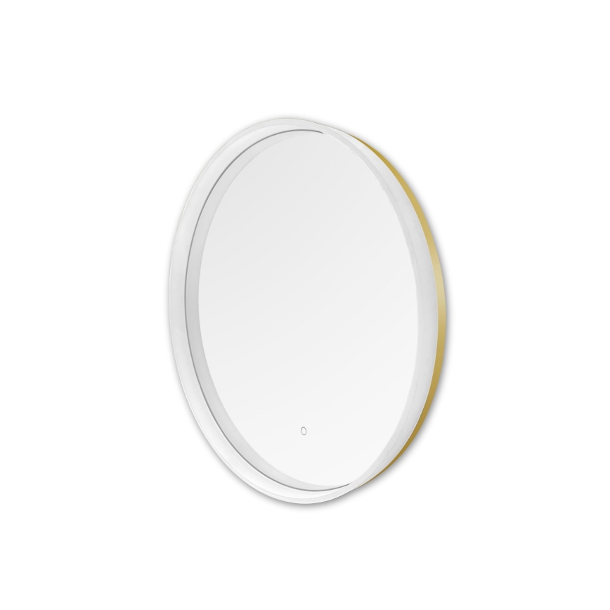 Zuma Line - LED zidno ogledalo za kupatilo sa pozadinskim LED osvetljenjem/24W/230V 3000/4000/6000K Ø 60 cm IP44 bela/zlatna