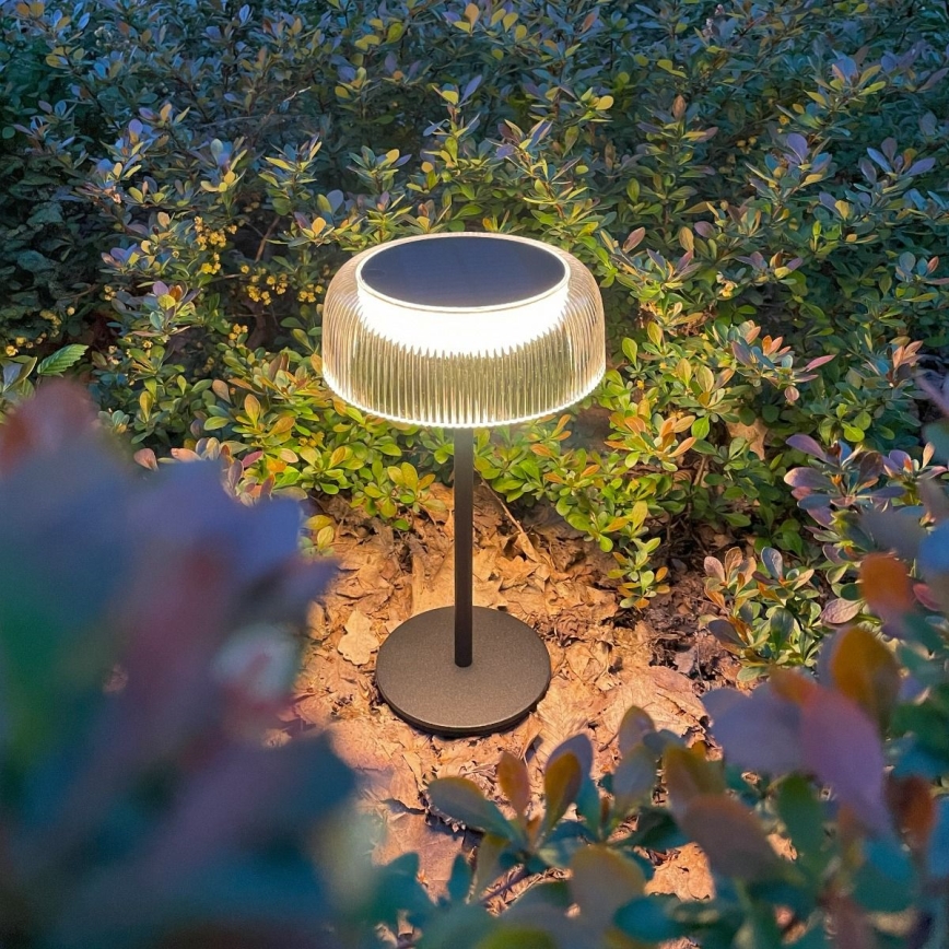 Zuma Line - LED prigušiva solarna punjiva stona lampa LED/2,5W/2000 mAh IP44 crna