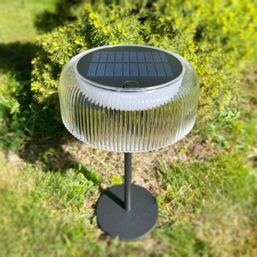 Zuma Line - LED prigušiva solarna punjiva stona lampa LED/2,5W/2000 mAh IP44 crna