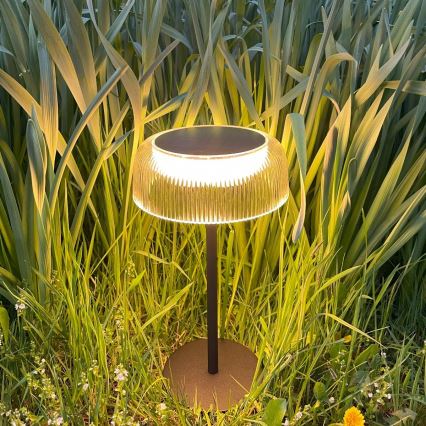 Zuma Line - LED prigušiva solarna punjiva stona lampa LED/2,5W/2000 mAh IP44 crna