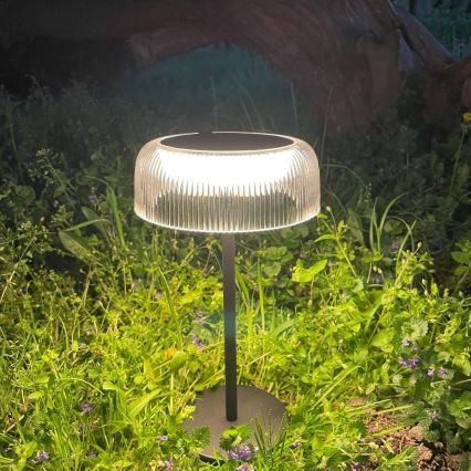 Zuma Line - LED prigušiva solarna punjiva stona lampa LED/2,5W/2000 mAh IP44 crna