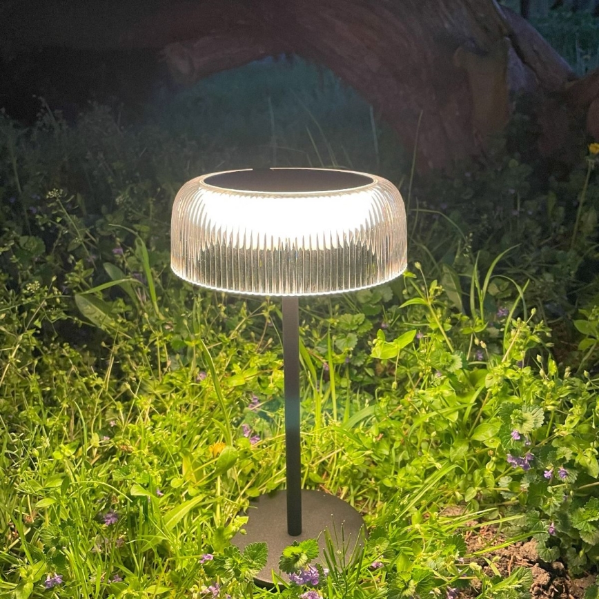 Zuma Line - LED prigušiva solarna punjiva stona lampa LED/2,5W/2000 mAh IP44 crna