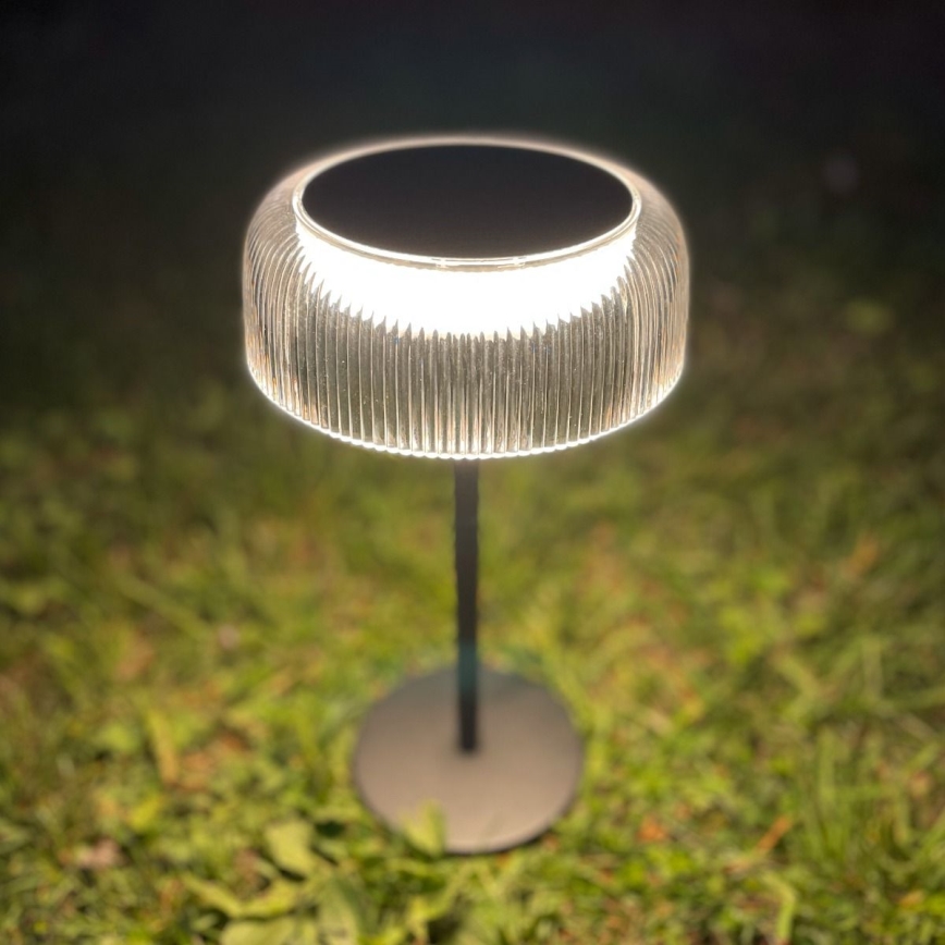 Zuma Line - LED prigušiva solarna punjiva stona lampa LED/2,5W/2000 mAh IP44 crna