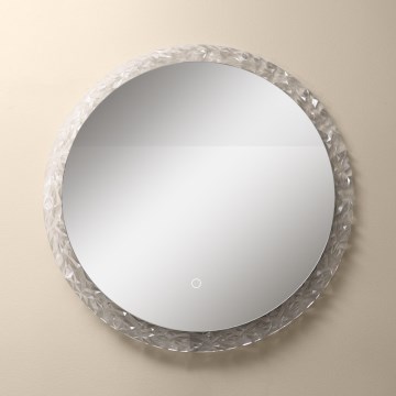 Zuma Line - LED kupatilsko zidno ogledalo sa LED pozadinskim osvetljenjem, 24 W, 230 V, 3000/4000/6000 K, prečnik 60 cm, IP44, sjajni hrom