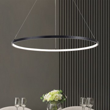 Zuma Line - LED luster na sajli LED/28W/230V 3000/4000/6000K, prečnik 60 cm, crna