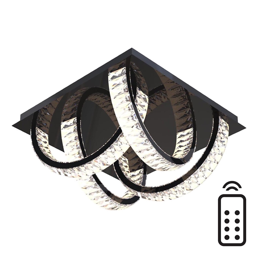 Zuma Line - LED prigušiva kristalno plafonsko svetlo LED/23,5W/230V 2700-6000K crna + daljinski upravljač