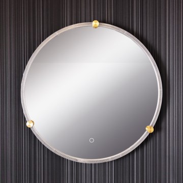 Zuma Line - LED zidno ogledalo za kupatilo sa pozadinskim osvetljenjem LED/24W/230V 3000/4000/6000K prečnik 60 cm IP44 prozirno/zlatno