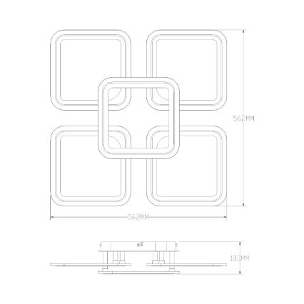 Zuma Line - LED prigušiva plafonska lampa LED/55W/230V 3000-6000K bela + daljinski upravljač