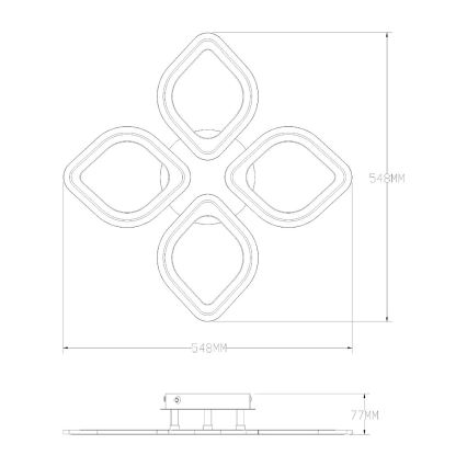 Zuma Line - LED prigušiva plafonska svetiljka LED/30W/230V 3000-6000K crna + daljinski upravljač
