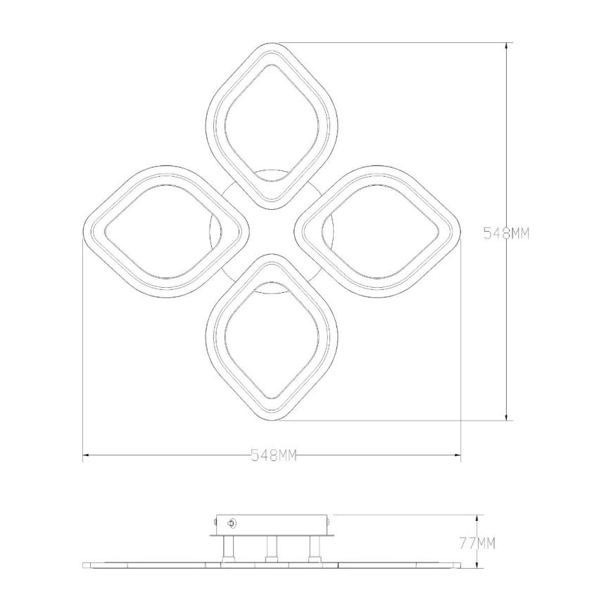 Zuma Line - LED prigušiva plafonska svetiljka LED/30W/230V 3000-6000K crna + daljinski upravljač