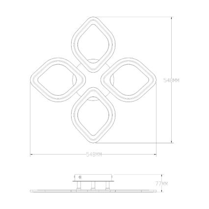 Zuma Line - prigušiva stropna LED svetiljka LED/30W/230V 3000-6000K bela + daljinski upravljač
