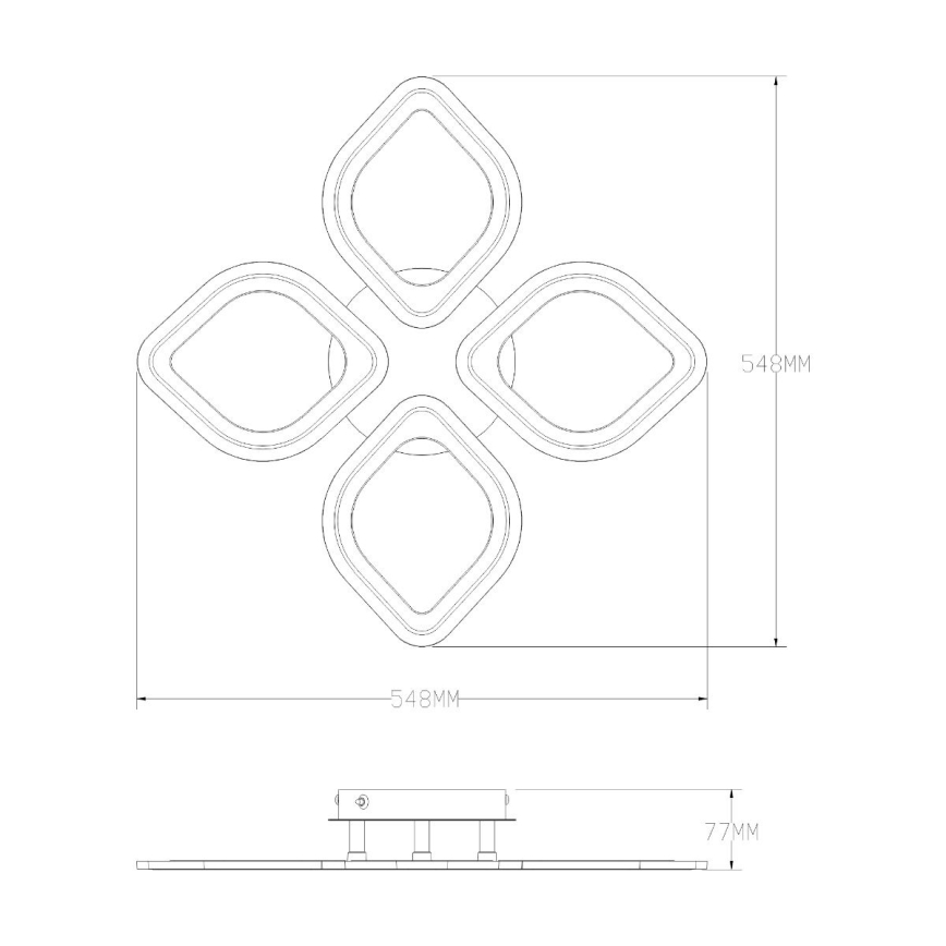 Zuma Line - prigušiva stropna LED svetiljka LED/30W/230V 3000-6000K bela + daljinski upravljač