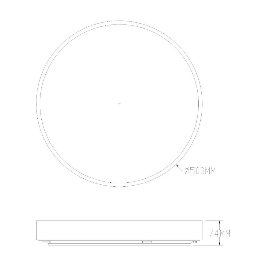 Zuma Line - LED prigušiva plafonska lampa za kupatilo LED/50W/230V 3000-6000K prečnik 50 cm IP44 zlatna + daljinski upravljač