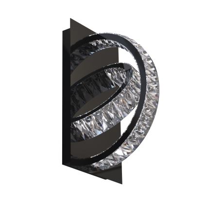 Zuma Line - LED prigušiva kristalna zidna svetiljka LED/18W/230V 2700-6000K crna + daljinski upravljač
