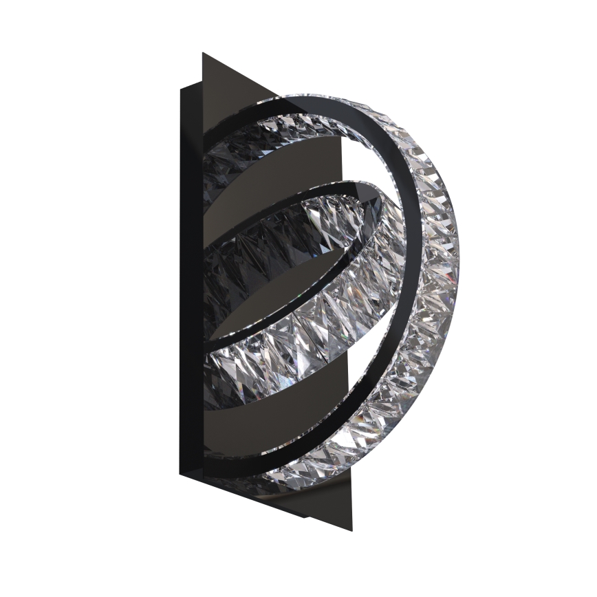 Zuma Line - LED prigušiva kristalna zidna svetiljka LED/18W/230V 2700-6000K crna + daljinski upravljač