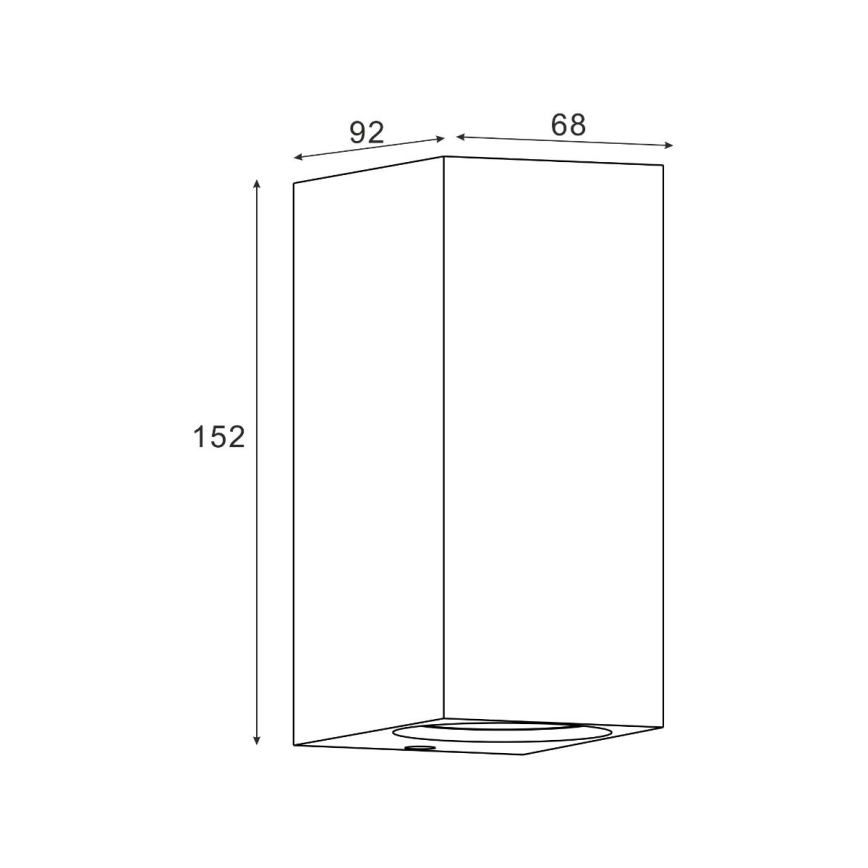 Zuma Line - Spoljna zidna lampa 2xGU10/35W/230V IP44 crna