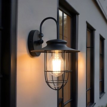 Zuma Line - Spoljna zidna svetiljka 1xE27/60W/230V IP44 crna