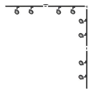 Zuma Line - Spot svetiljka u šinskom sistemu 8xGU10/15W/230V crna